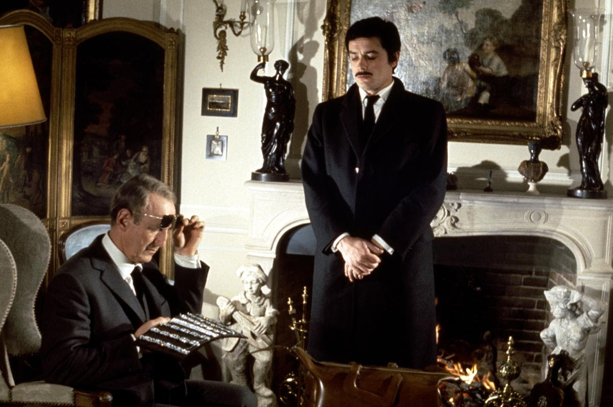 Bourvil et Alain Delon.