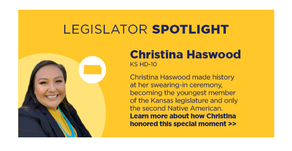 Legislator Spotlight: Christina Haswood, KS HD-10