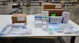 contents of a COVID-19 Vaccine Ancillary Supply and Mixing Kit