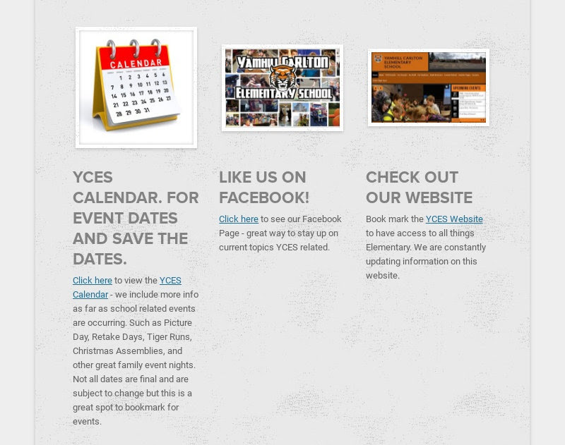 YCES CALENDAR. FOR EVENT DATES AND SAVE THE DATES.
                        Click here to view the YCES Calendar - we...