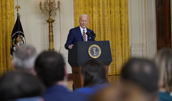 President Joe Biden speaks during a news conference in the East Room of the White House in Washington, Wednesday, Jan. 19, 2022. (AP Photo/Susan Walsh)