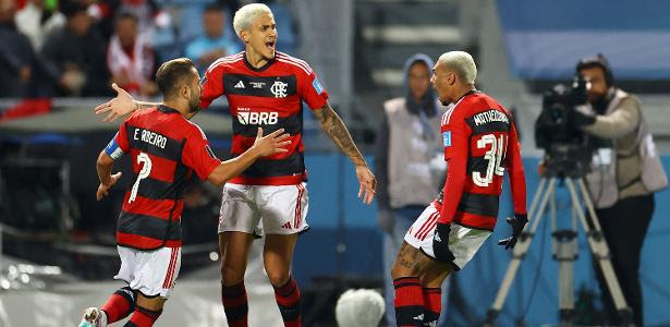 Pedro comemora gol do Flamengo sobre o Al Hilal, pelo Mundial de Clubes