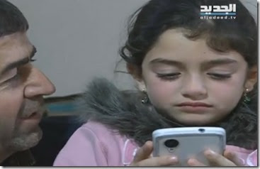 Madaya - foto uitgehongerd meisje met vader