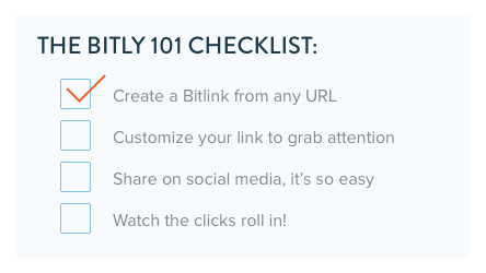 The Bitly 101 Checklist