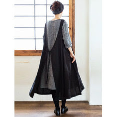 Women Muti-Way Japanese Style Cotton Apron Dress