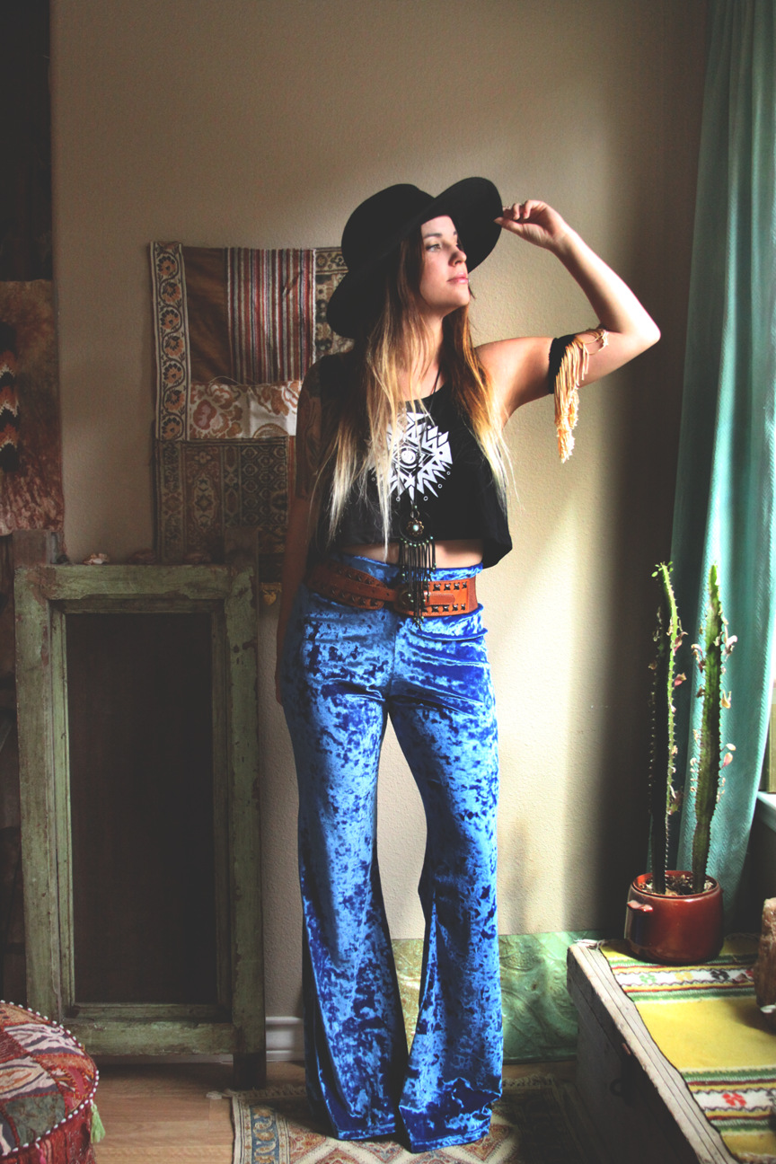 velvet bell bottoms Mamie%2520ruth%2520blue%2520velvet%2520bell%2520bottoms%2520outfit%2520on%2520roots%2520and%2520feathers
