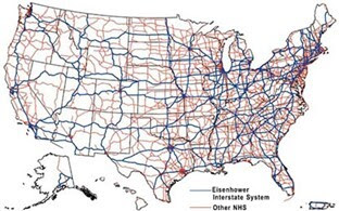 Image: Map of National Highway System (Source: FHWA)