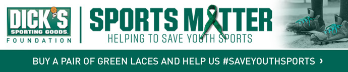 SPORTS MATTER | BUY A PAIR OF GREEN LACES HELP SAVE YOUTH SPORTS >