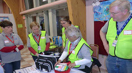 MRC volunteers working at an event