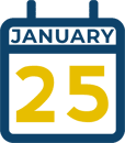 January 25 Calendar Icon