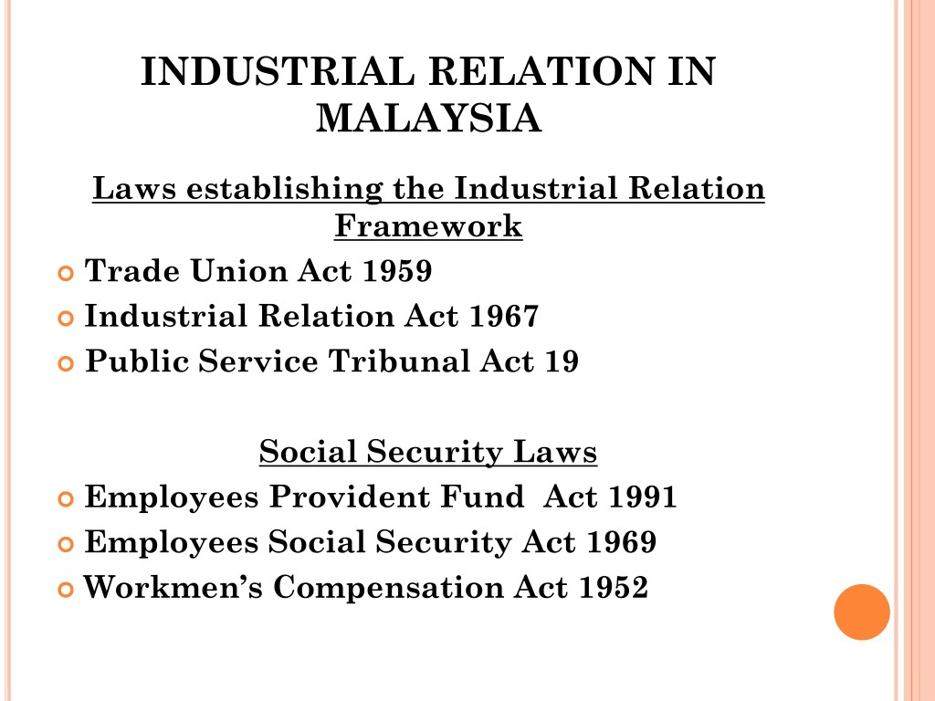 Current Issues In Industrial Relations In Malaysia / Covid 19 In