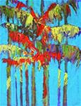 Holiday Palms, Contemporary Landscape Paintings by Arizona Artist Amy Whitehouse - Posted on Sunday, December 28, 2014 by Amy Whitehouse