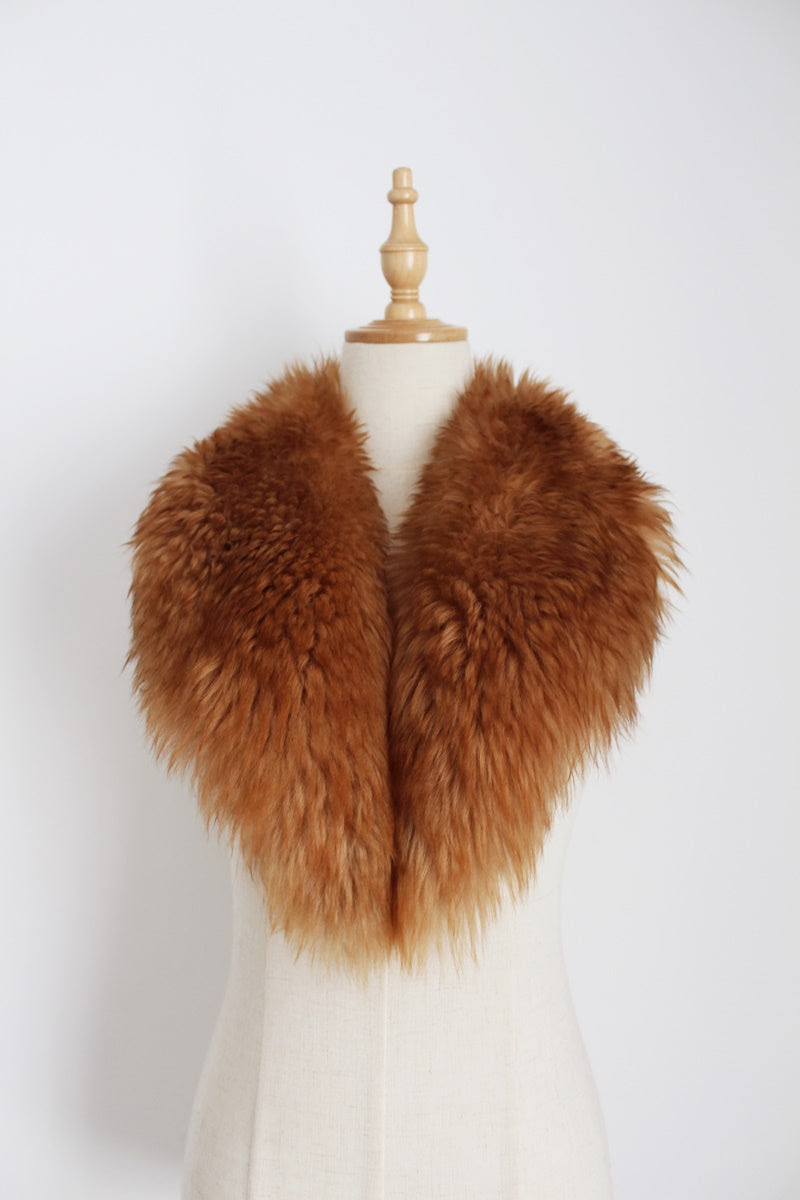 GENUINE SHEEPSKIN FUR VINTAGE COLLAR STOLE