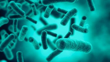 Blue Mysterious Bacteria Concept