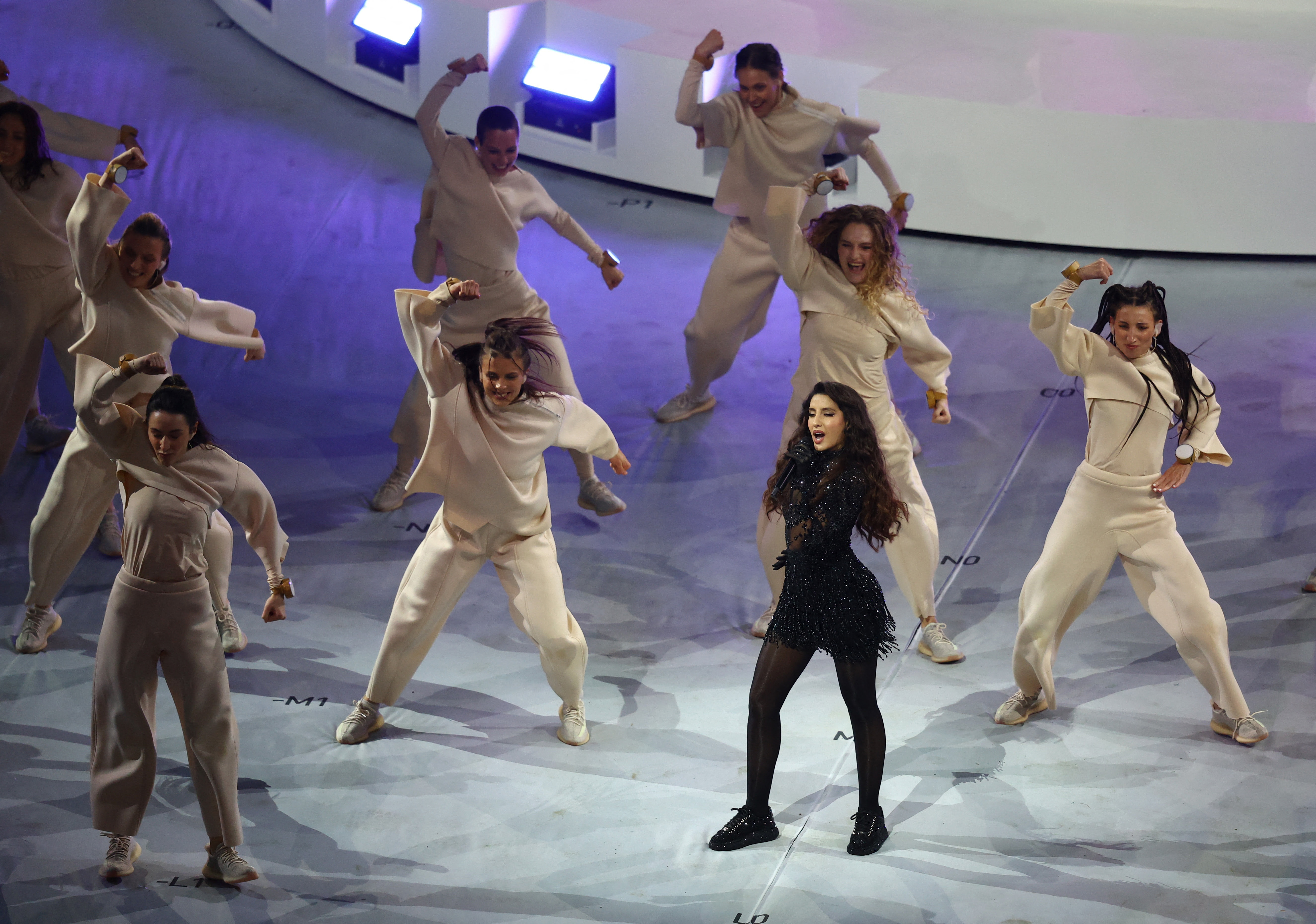 Soccer Football - FIFA World Cup Qatar 2022 - Final - Argentina v France - Lusail Stadium, Lusail, Qatar - December 18, 2022 Artists perform during the closing ceremony before the match REUTERS/Paul Childs