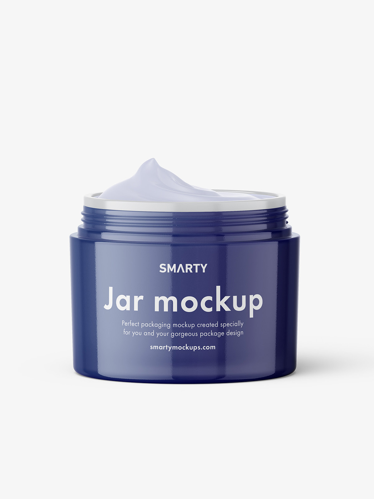 Cosmetic jar mockup / opened Smarty Mockups