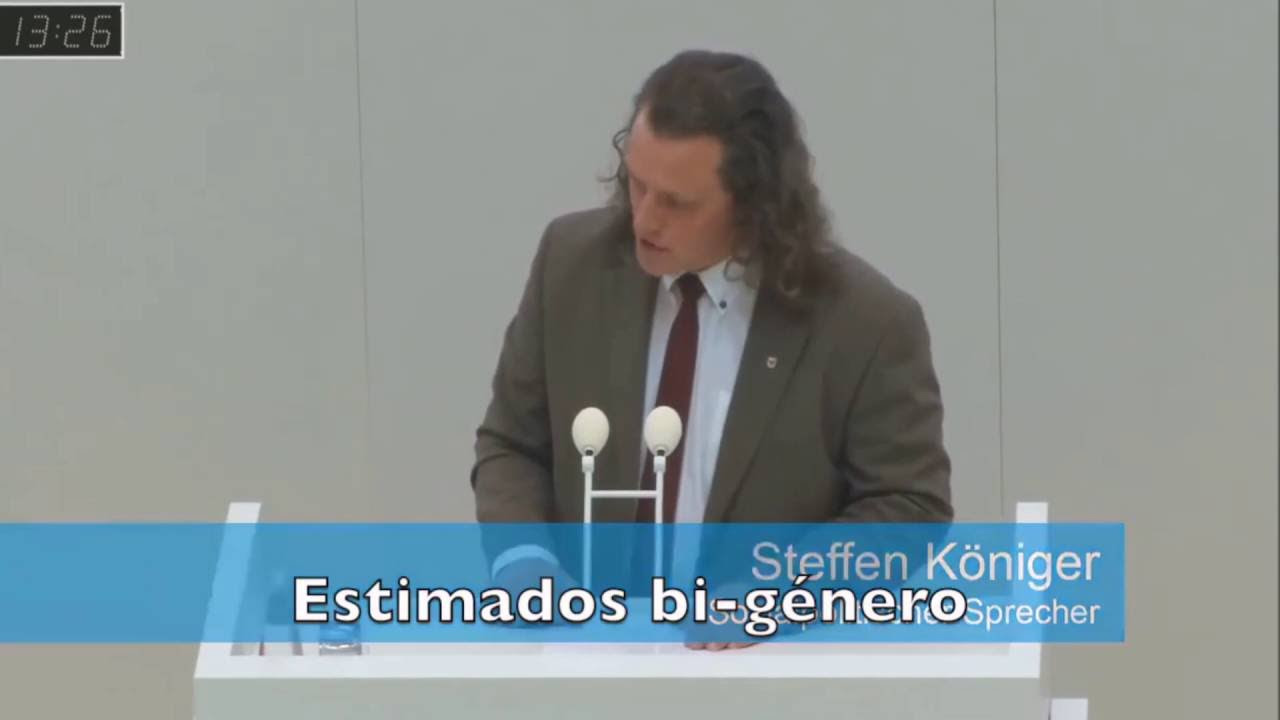 Resultado de imagen para diputado aleman se burla de la ideología de genero