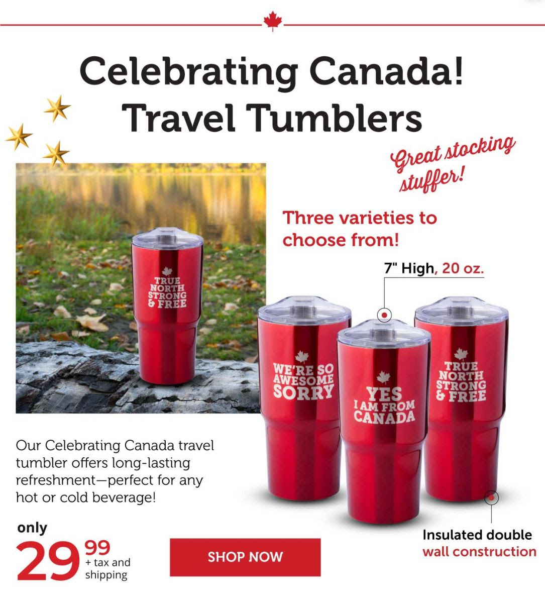 Celebrating Canada Travel Tumblers