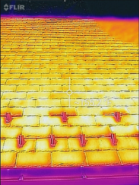 infrared image of DaVinci Roofscapes shingles