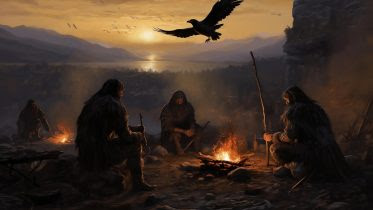 Ancient Cavemen Ravens