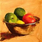 Fruit in Stainless Bowl - Posted on Wednesday, January 21, 2015 by Dorothy Woolbright