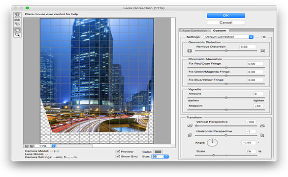 fix distortion dialog