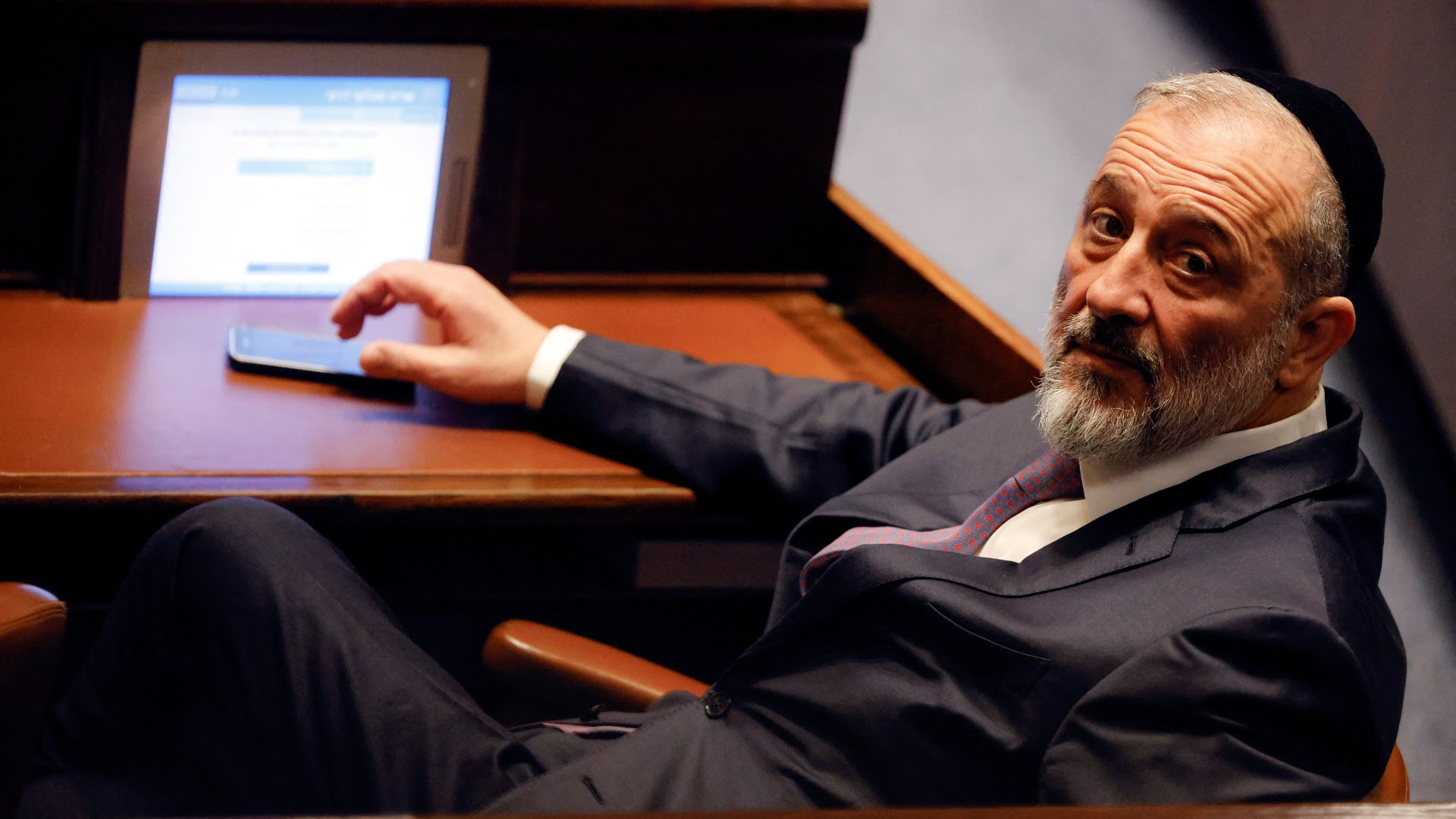 Shas leader Aryeh Deri in the Knesset 29 December (Reuters) Shas leader Aryeh Deri in the Knesset 29 December (Reuters)