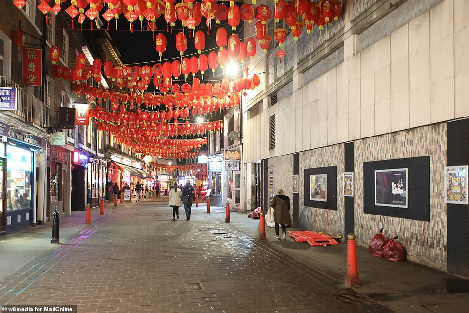 With streets of the central-London venue usually fit to burst with visitors looking to sample the variety of restaurants or browse the Chinese- run supermarkets, last night painted a stark picture