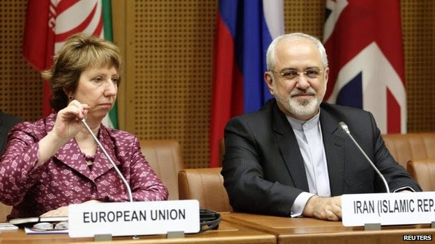 EU foreign policy chief Catherine Ashton and Iran's Foreign Minister Mohammad Javad Zarif 