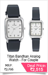 Titan Bandhan Analog Watch - For Couple(Black)
-Nd15812488Sl01