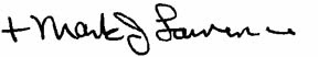 Bishop Mark Lawrence's signature