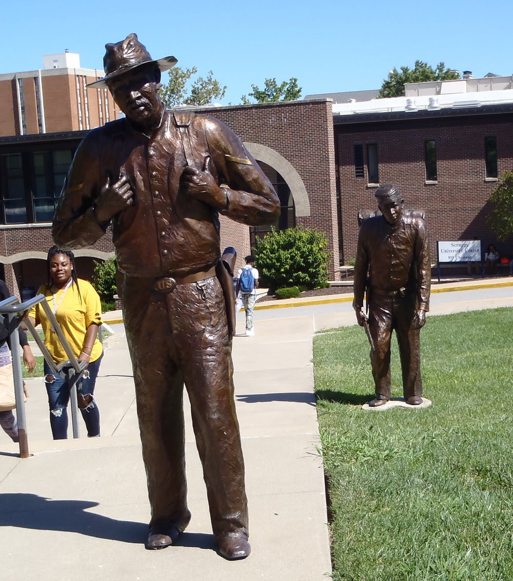 Approaching Soldiers’ Memorial Plaza, Lincoln University, Jefferson City, Mo.