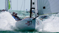 J/70s sailing off Miami, FL