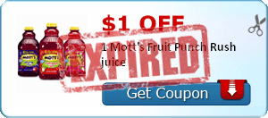 $1.00 off 1 Mott's Fruit Punch Rush juice