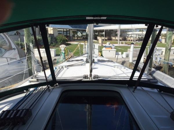 Spinnaker flying at the Dock