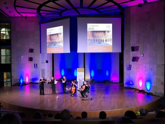 Music performance during opening session in the auditorium maximum main hall