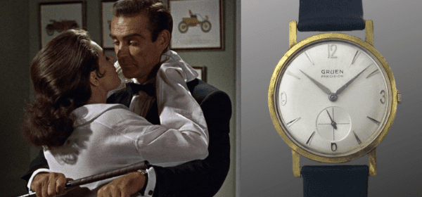 Sean Connery in Dr. No (1962) and Gruen Precision 510