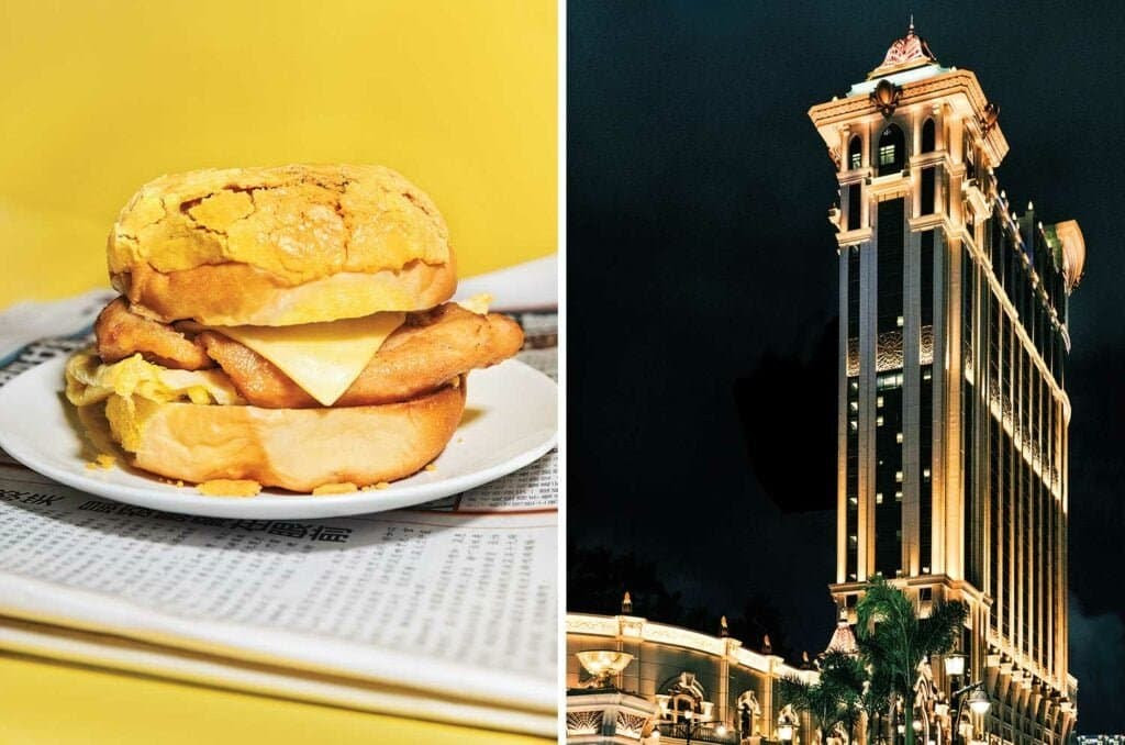 a sandwich next to a building picture