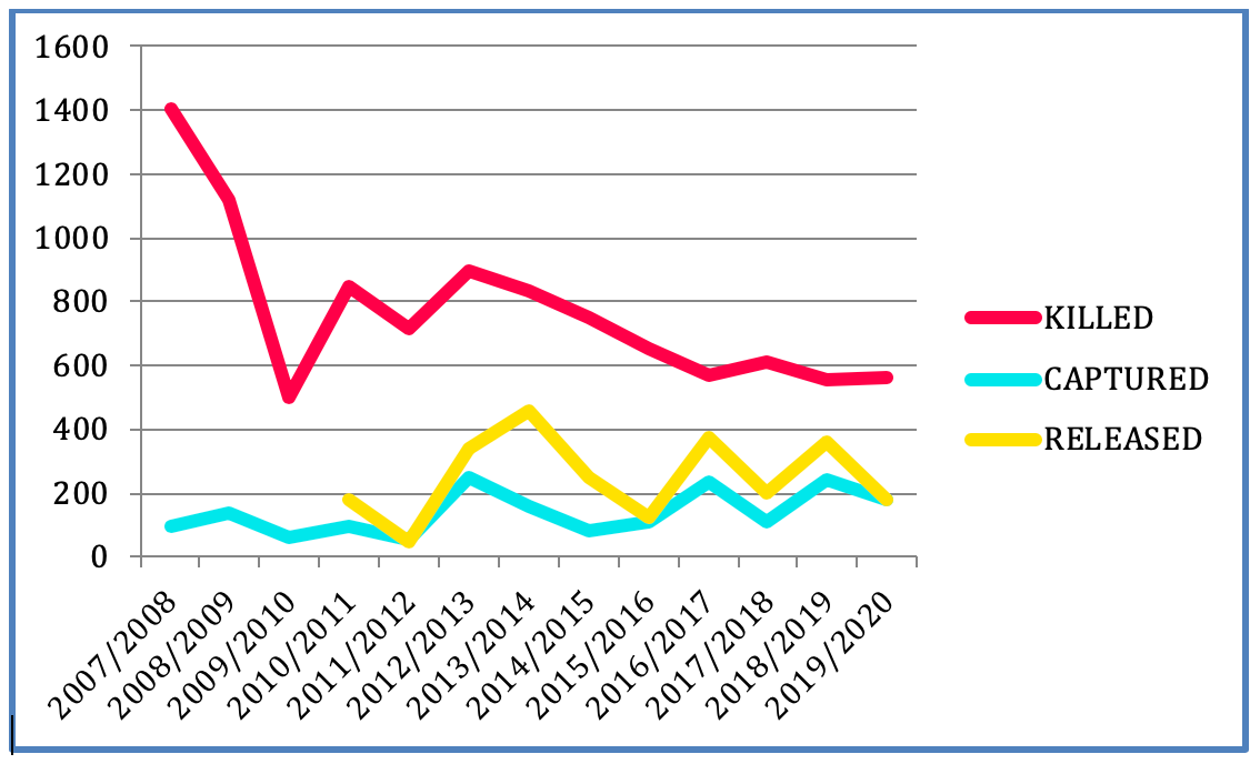 Taiji’s Drive Season Statistics, 2007-2020