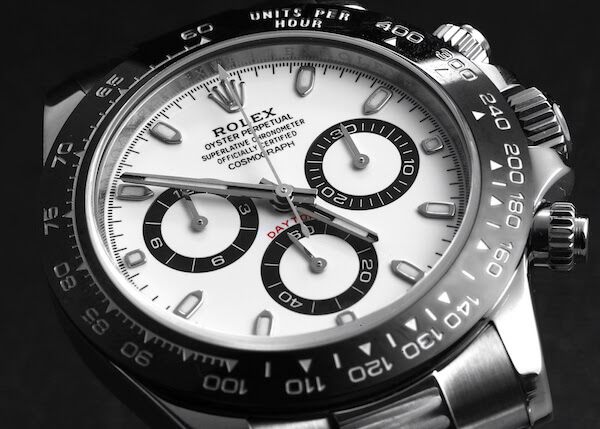 Rolex Daytona Ceramic Bezel White Dial Chronograph Mens Watch 116500
