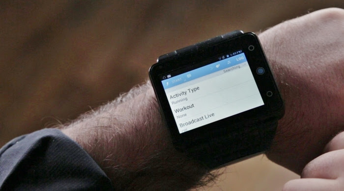 Various fitness apps like RunKeeper (shown here) are fully supported on the Pine smartwatch.