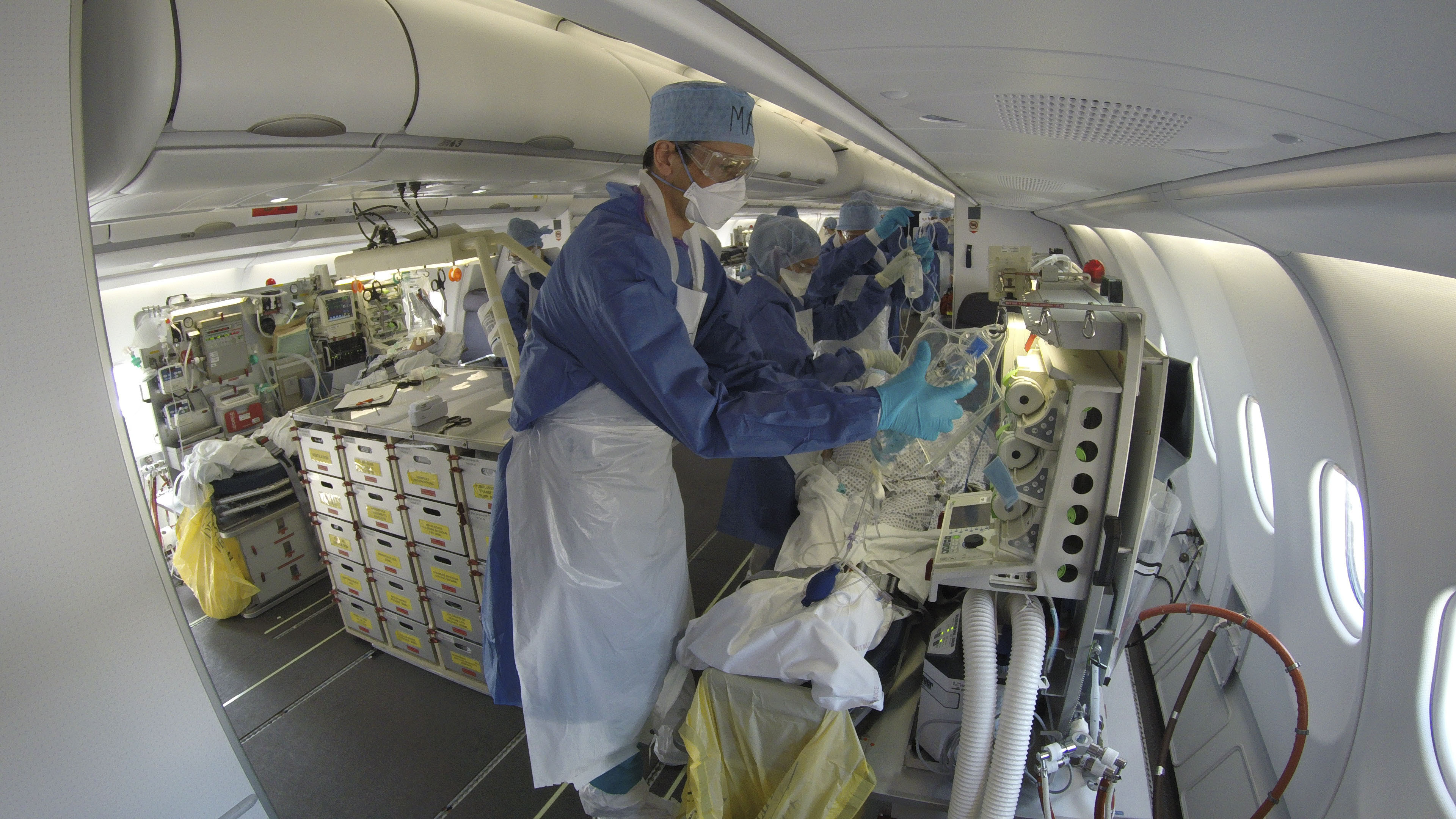 Inside the flying military hospital that’s treating COVID-19 patients