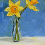 Daffodils on Blue - Posted on Wednesday, April 1, 2015 by Stacy Weitz Minch