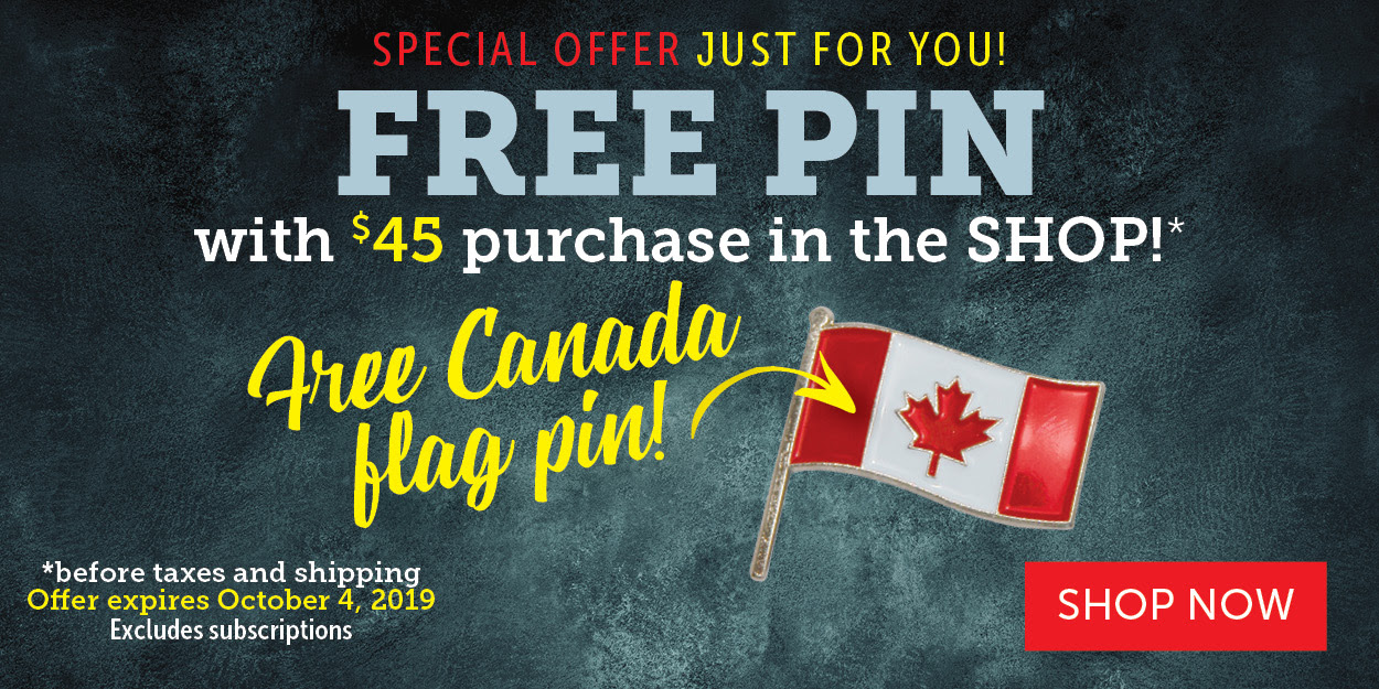 Free Canada Flag pin