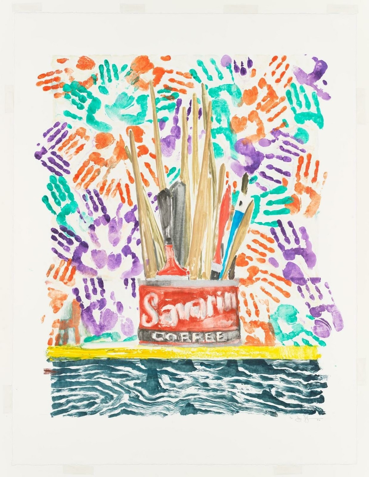 Jasper Johns, Savarin, 1982. Lithograph and monotype: sheet, 50 × 38 in. (127 × 96.5 cm); image, 40 1/4 × 33 1/4 in. (102.2 × 84.5 cm). Whitney Museum of American Art, New York; gift of The American Contemporary Art Foundation, Inc., Leonard A. Lauder, President 2002.228. © Jasper Johns / VAGA at Artists Rights Society (ARS), New York