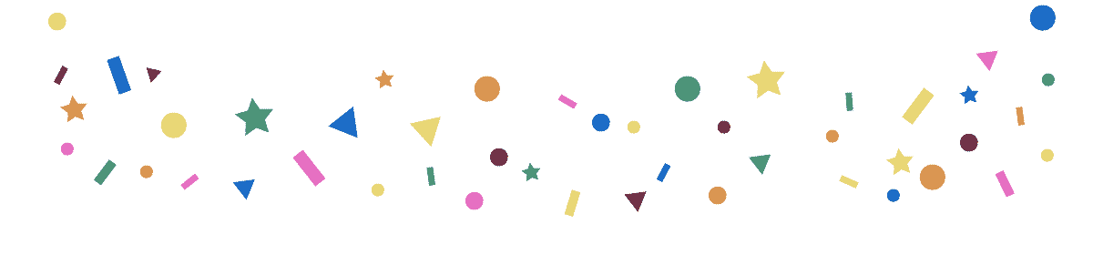 Colorful falling confetti