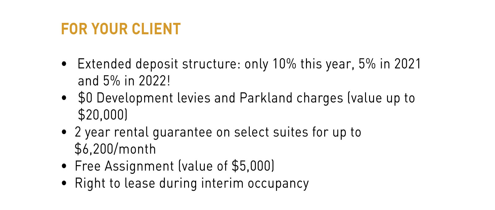 FOR YOUR CLIENT