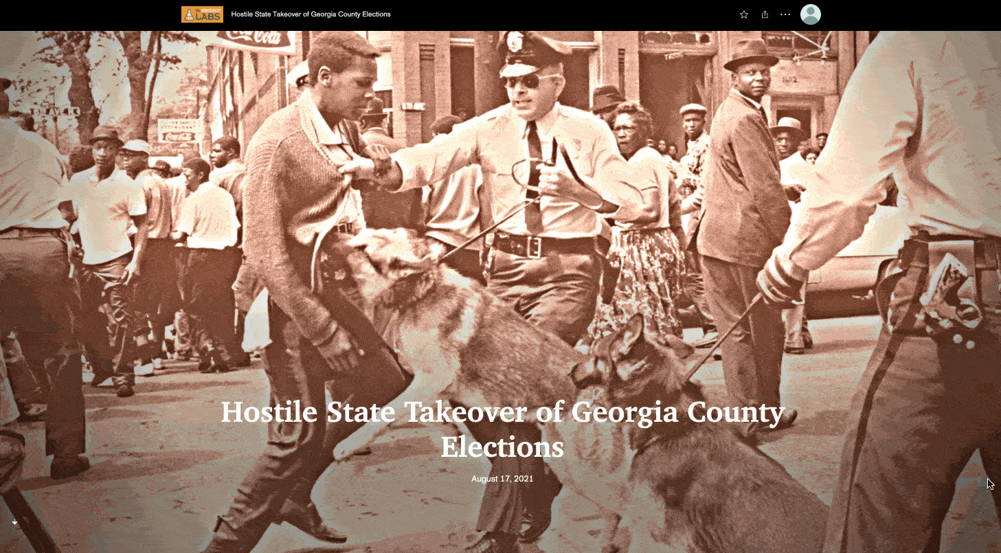 Georgia Republicans launch hostile takeover of Fulton County Elections so they can control the election results.