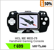 HCL ME MED-75 Handheld Gaming Console with 120
Inbuilt Games