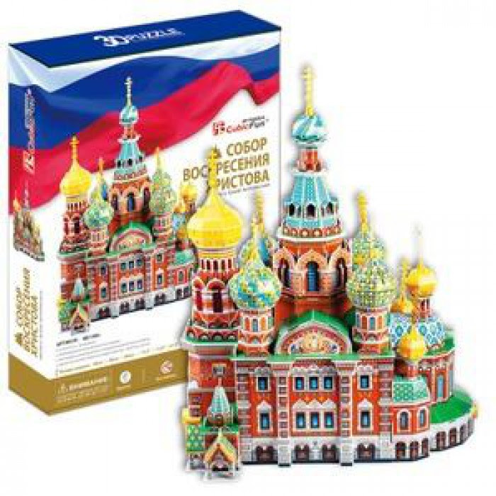 3D Puzzle - Russia: St Spilled Blood Savior Cathedral (Difficulty: 7/8) 233 pieces